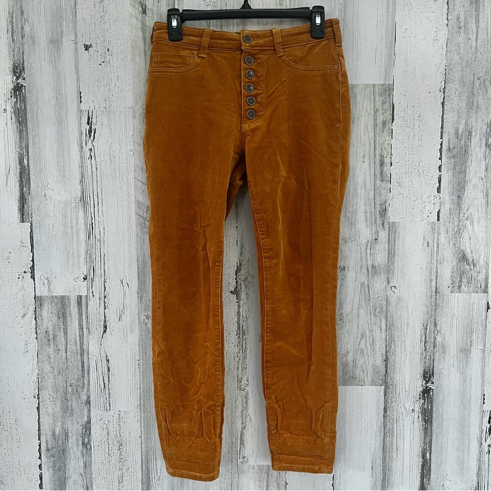 ANTHROPOLOGIE PILCRO High Rise Skinny Butterscotch Corduroy Pants 28